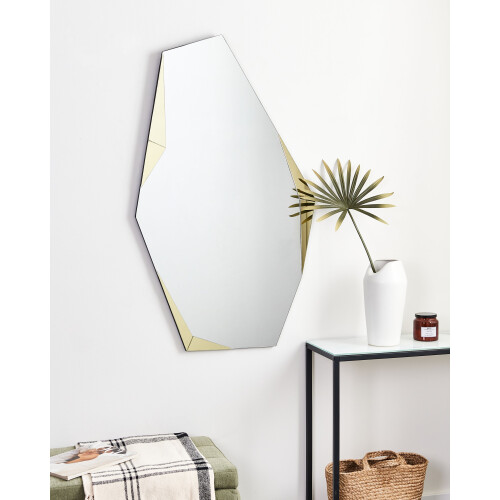 Beliani Wall Mirror ARGUEL 68 cm 120 cm Gold 1