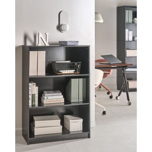 Beliani 3 Tier Bookcase ZEHNA 117 cm Black 1