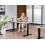 Beliani Manual Adjustable Standing Desk DESTINES 160 cm 72 cm Black/ Light Brown 2