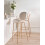 Beliani Set of 2 Bar Chairs LUANA Boucle White 2