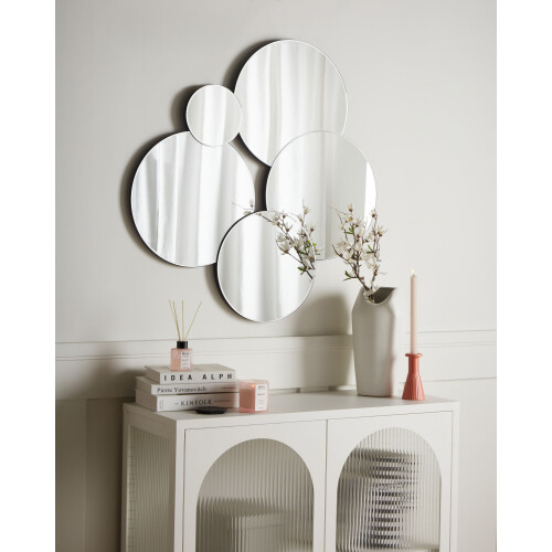 Beliani Wall Mirror CLAIS 82 cm 80 cm Silver 1