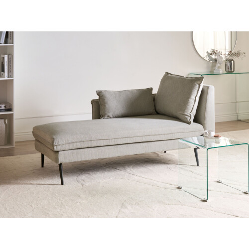Beliani Right-Hand Chaise Longue YERRES Fabric Grey 1