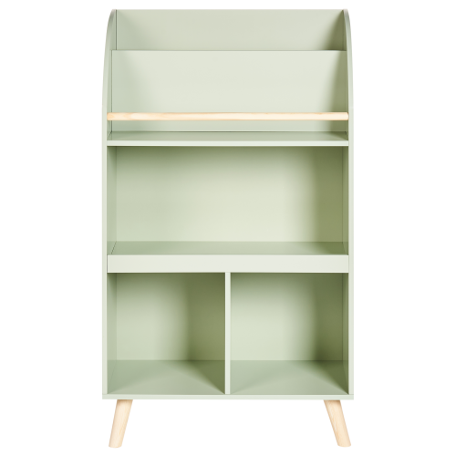 Beliani 3 Tier Bookcase LILOET 102 cm Light Green 1
