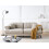 Beliani Sofa 3 Seater SKIVE Fabric Taupe 2