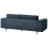 Beliani Sofa 3 Seater NIVALA Fabric Dark Blue 5