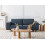 Beliani Sofa 3 Seater NIVALA Fabric Dark Blue 2
