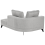 Beliani Chaise Longue YURI Faux Linen Grey 5