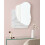 Beliani Wall Mirror ARVERT 60 cm 80 cm White Marble 2