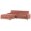 Beliani Corner Sofa 3 Seater MALOY Fabric Red Right Hand 2