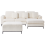 Beliani Corner Sofa OSLO with Ottoman Boucle White Left Hand 4
