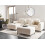 Beliani Corner Sofa OSLO with Ottoman Boucle White Right Hand 2