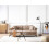 Beliani Sofa 3 Seater SKIVE Fabric Light Brown 2