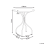 Beliani Bistro Table ADRANO 60 cm 60 cm Metal Terrazzo Effect Black 5
