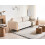 Beliani Sofa Bed 3 Seater KVAM with Storage Boucle Off-White 2
