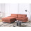 Beliani Corner Sofa 3 Seater MALOY Fabric Red Right Hand 3