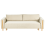 Beliani Sofa Bed 3 Seater KVAM with Storage Boucle Off-White 4