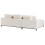 Beliani Corner Sofa 4 Seater OSLO Boucle White Right Hand 2