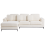 Beliani Corner Sofa 4 Seater OSLO Boucle White Right Hand 5