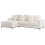 Beliani Corner Sofa 4 Seater OSLO Boucle White Right Hand 6
