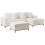 Beliani Corner Sofa OSLO with Ottoman Boucle White Left Hand 5