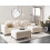 Beliani Corner Sofa OSLO with Ottoman Boucle White Left Hand 2