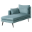 Beliani Right-Hand Chaise Longue YERRES Fabric Light Blue 4