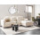 Beliani Corner Sofa 4 Seater OSLO Boucle White Left Hand 2