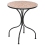 Beliani Bistro Table ADRANO 60 cm 60 cm Metal Terrazzo Effect Black 2