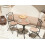 Beliani Bistro Table ADRANO 60 cm 60 cm Metal Terrazzo Effect Black 4