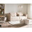 Beliani Sofa Bed 3 Seater VAXHOLM with Storage Boucle Light Beige 2