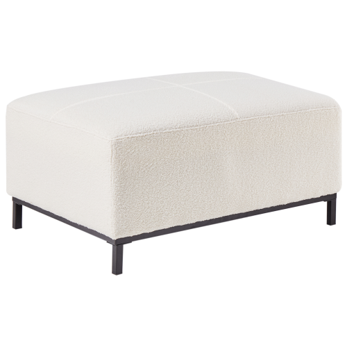 Beliani Ottoman OSLO Boucle White 2