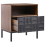 Beliani 1 Drawer Bedside Table CARAQUET Dark Brown 4