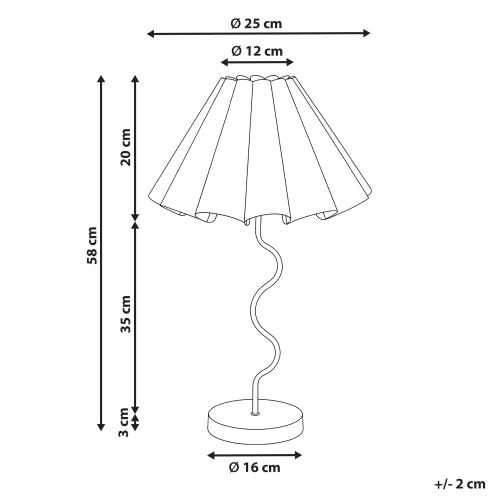 Beliani Table Lamp MASUMU Pink 2