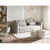 Beliani Sofa Bed 3 Seater VAXHOLM Fabric Grey with Storage 2