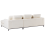 Beliani Corner Sofa 4 Seater OSLO Boucle White Left Hand 4