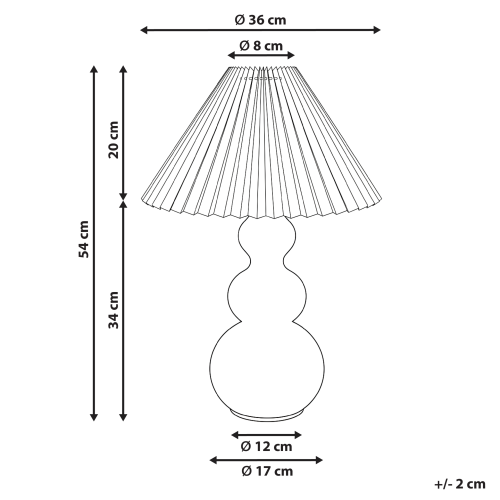 Beliani Table Lamp SENGWA Glass Pink 2