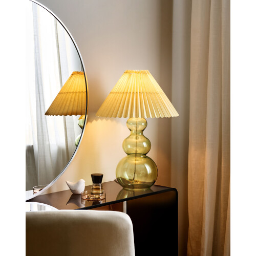 Beliani Table Lamp SENGWA Glass Green 1