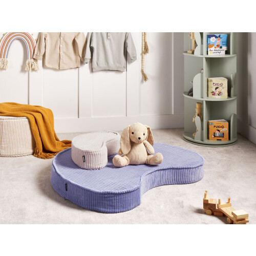 Beliani Pouffe NILI Velvet Light Violet 1