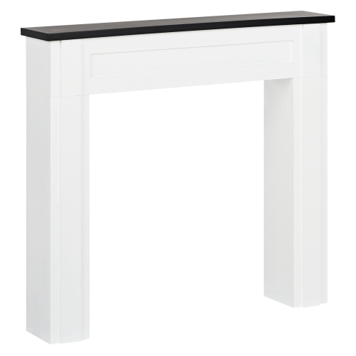 Beliani Fireplace Mantel BAUDIN White 1