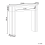 Beliani Fireplace Mantel BAUDIN White 4