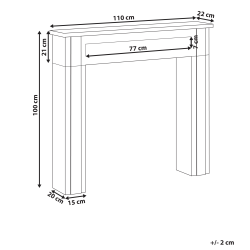 Beliani Fireplace Mantel BAUDIN White 2