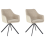 Beliani Set of 2 Dining Chairs LITHIA Fabric Taupe 4