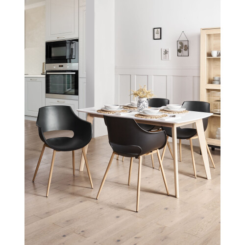 Beliani Set of 4 Dining Chairs MILLERS Black 2