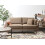 Beliani Sofa 3 Seater VESALA Fabric Light Brown 5