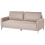 Beliani Sofa Bed 3 Seater HEMING Fabric Light Brown 4
