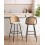 Beliani Set of 2 Bar Chairs CORNELL Metal Black 2
