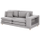 Beliani Sofa 2 Seater HEDEN Fabric Grey with Cushion 4