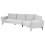 Beliani Sofa 3 Seater KANSSELI Fabric Light Grey 2