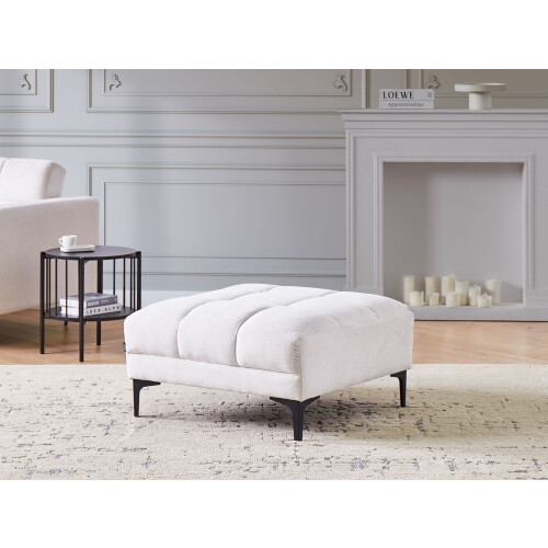 Beliani Ottoman ALNES Fabric Off-White 1