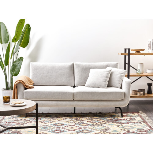 Beliani Sofa 3 Seater VESALA Fabric Off-White 1